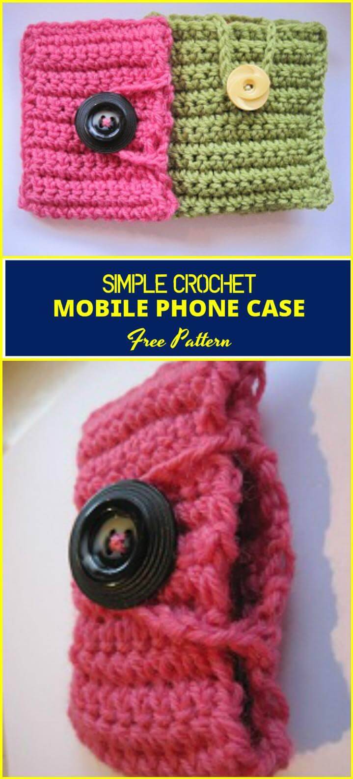 50 Free Crochet Phone Case Patterns ⋆ DIY Crafts